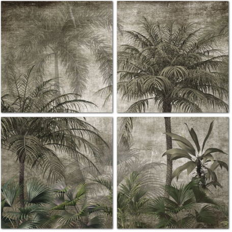 Фактурные листья пальм в джунглях