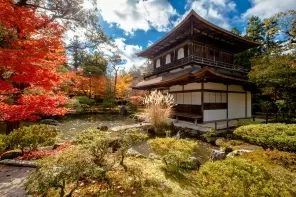 Храм Серебряный павильон. Киото. Япония