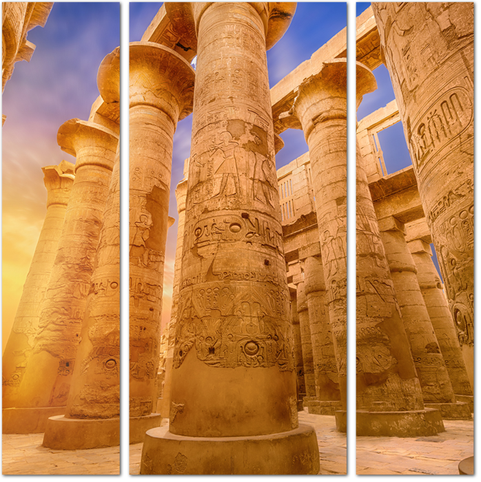 Колонны Египта с иероглифами