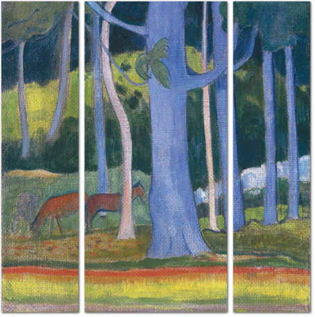 Поль Гоген - Пейзаж с синими стволами деревьев
