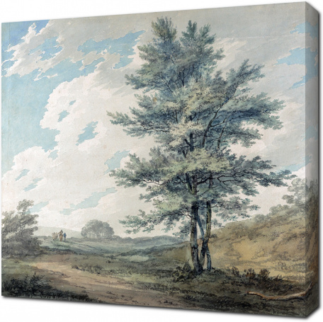 Джозеф Мэллорд Уильям Тернер — Пейзаж с деревьями и фигурами