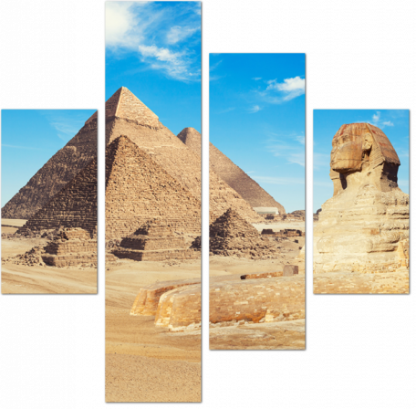 Большой Сфинкс и пирамиды