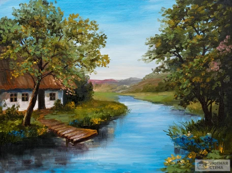 Река меж холмов и домов