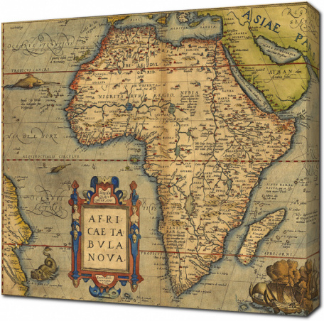Старинная карта Африки