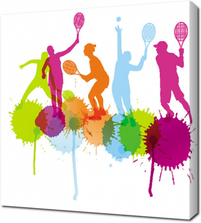 Разноцветные теннисисты
