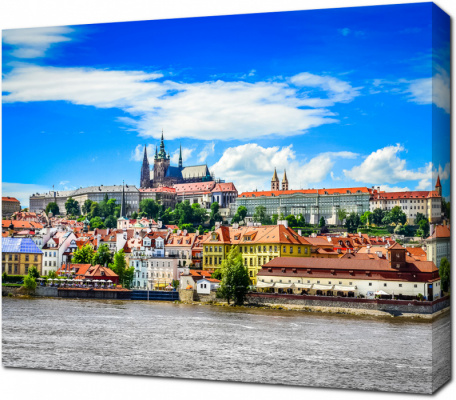 Вид на Прагу с Влтавы, Чехия