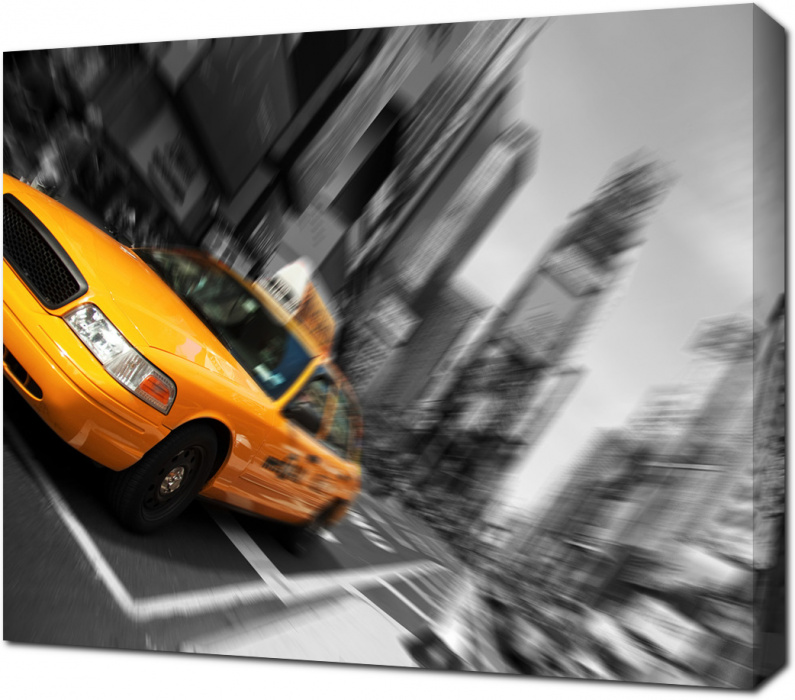 Нью-Йоркское такси в движении