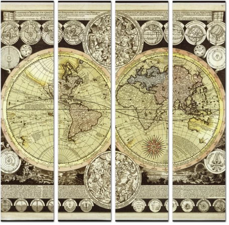 Адам Фридрих Цюрнер - Планисфера. 1700 год