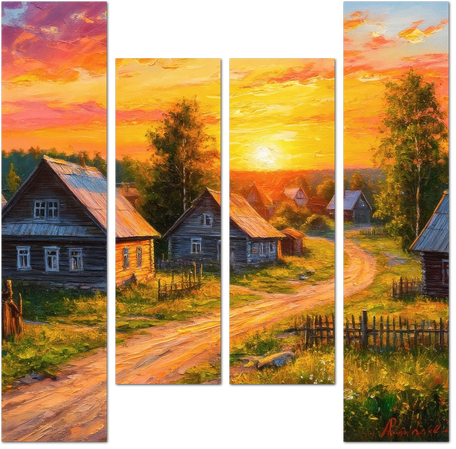 Летний вечер живопись