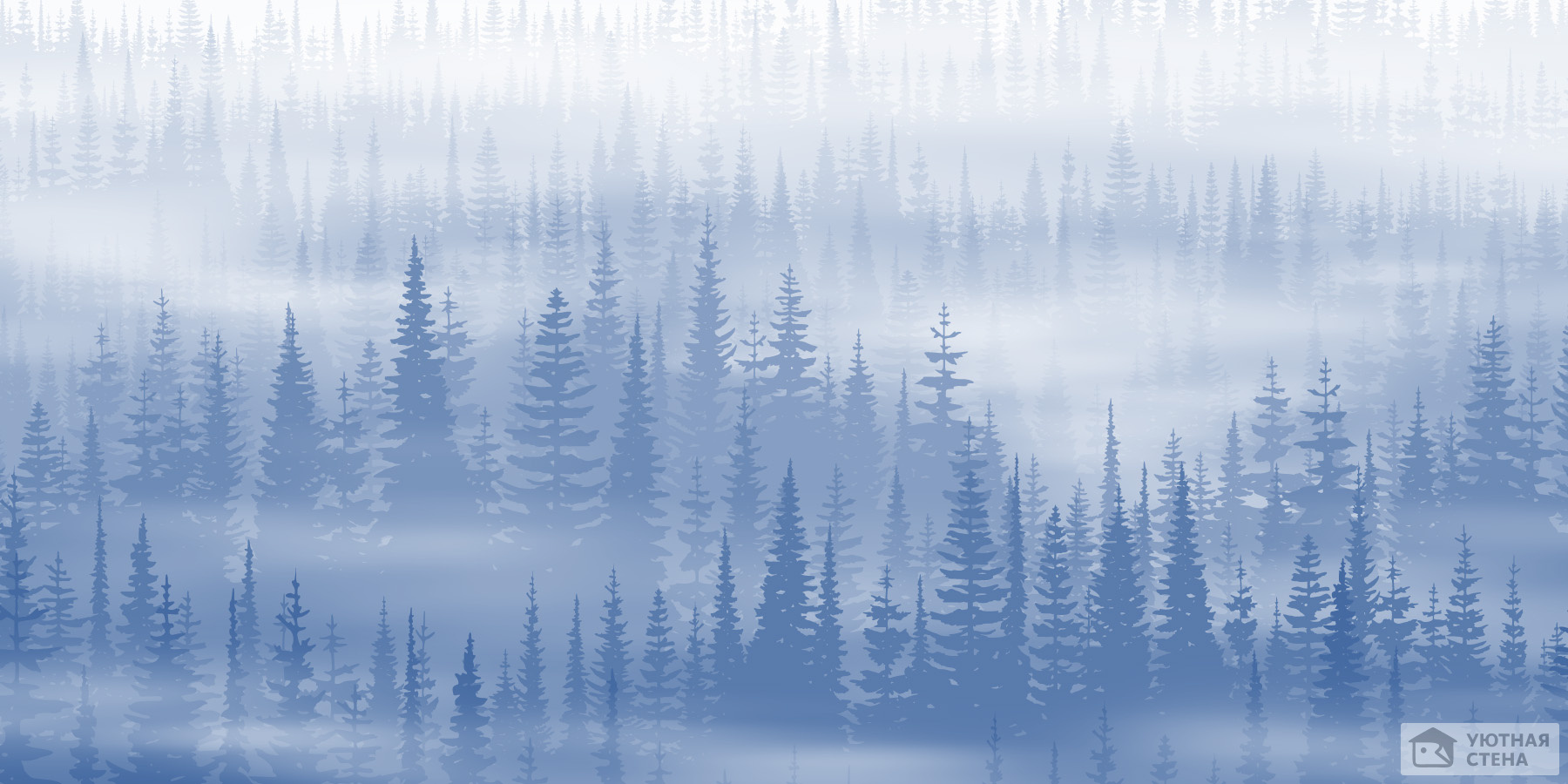 Туман в сосновом лесу