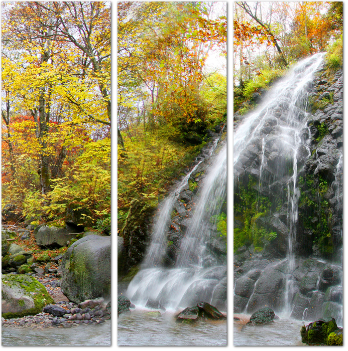 Укромный водопад с камнями