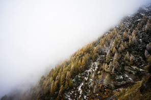 Туман по склону горы