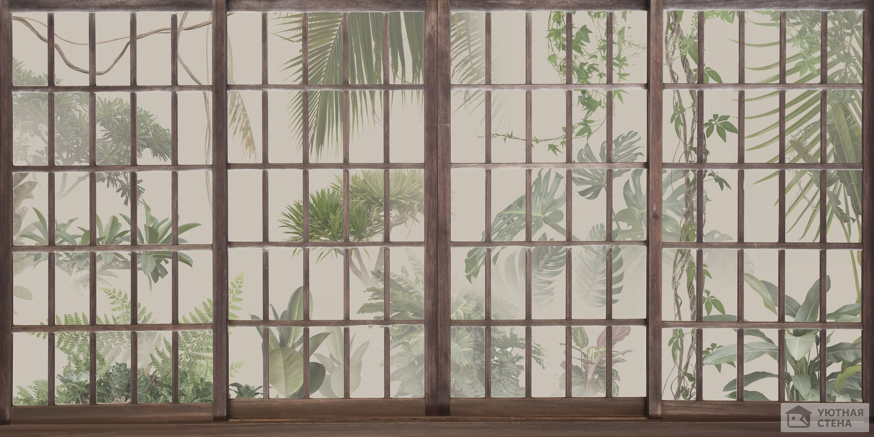 Окно в туманный тропический сад