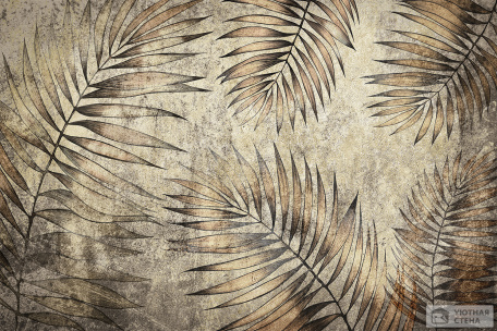 Бежевые тропические листья пальмы