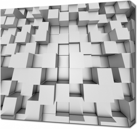 Белые 3D кубы
