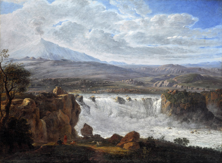 Карл Готтард Грасс — Водопад Караччи близ Адерно у подножия горы Этна