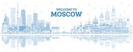 Векторное изображение достопримечательностей Москвы