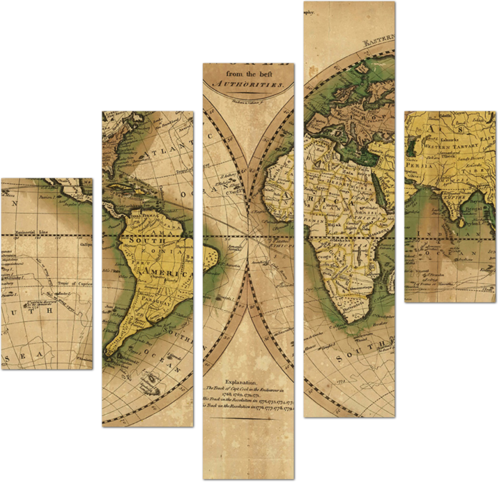 Мэтью Кери - Карта мира. 1795 год