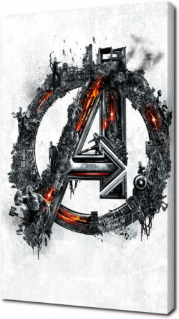 Логотип Мстителей с сюжетом фильма