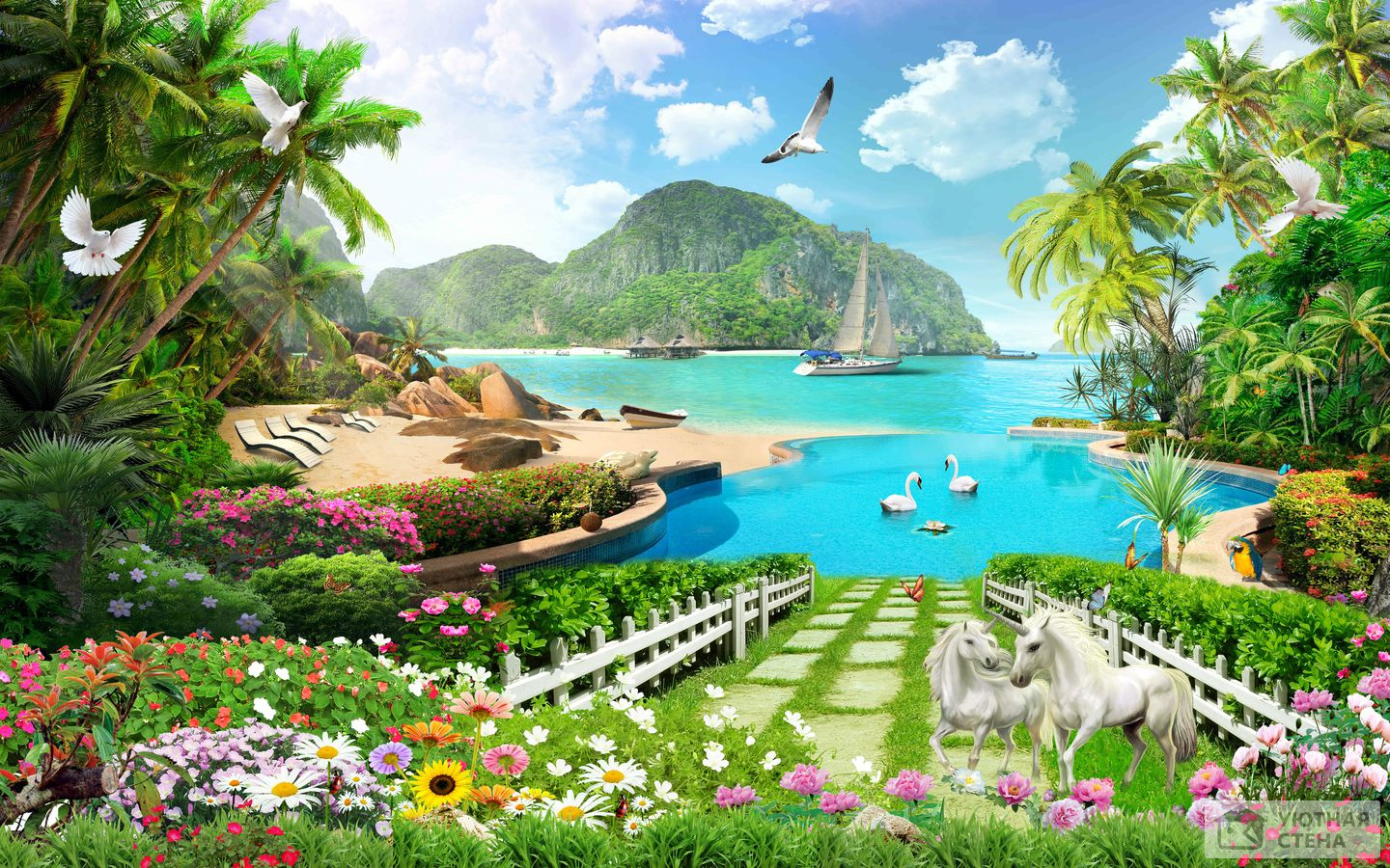 Райский пейзаж острова Хайнань