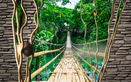 Фантастический мост над рекой