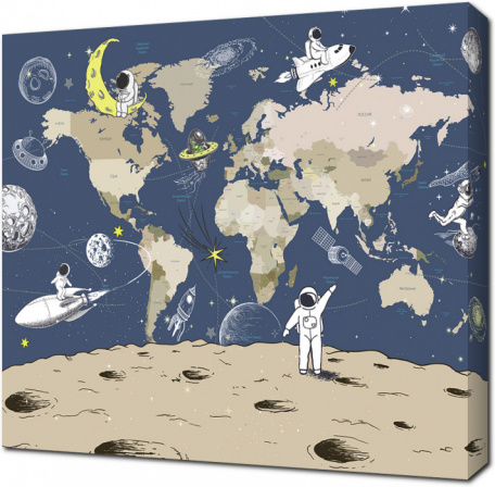 Карта для детей с поверхности луны