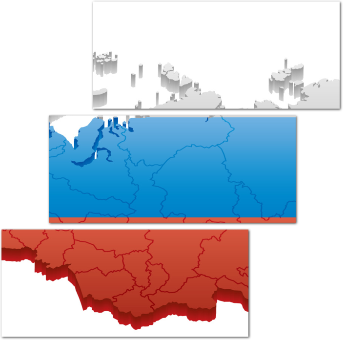 3Д карта Российской Федерации
