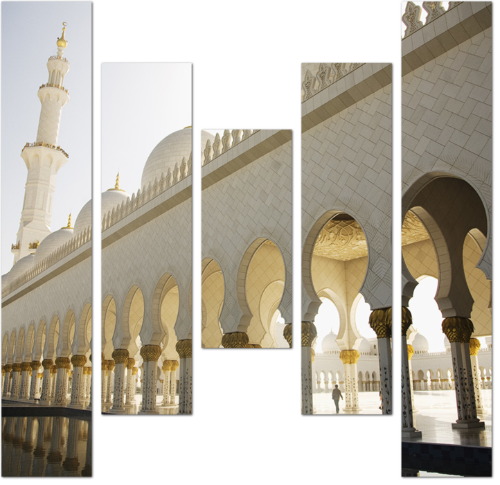 Мечеть в Абу-Даби, вид сбоку