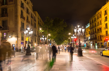 Ночной вид на Барселону