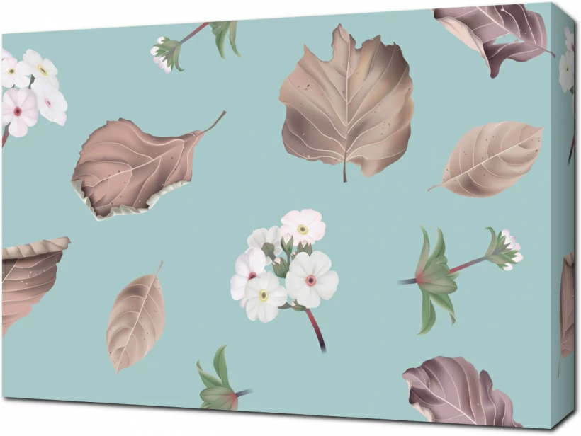 Листья и цветы в воздухе