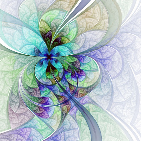 Абстрактная графика фрактального цветка