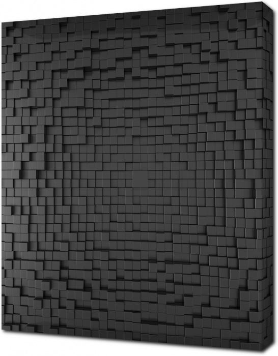 Черный 3D фон с кубиками