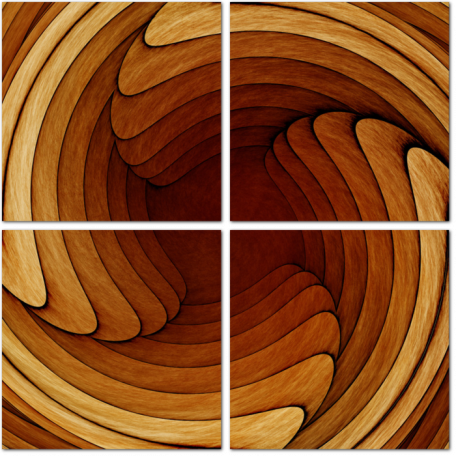 Деревянная 3D спираль