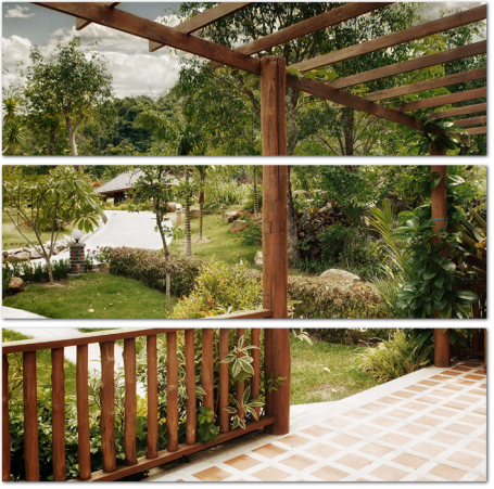 Летняя терраса с видом на сад