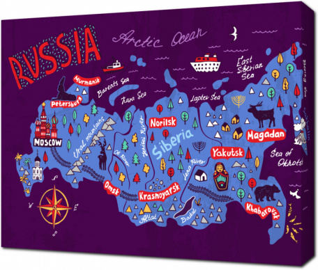 Картина карта россии