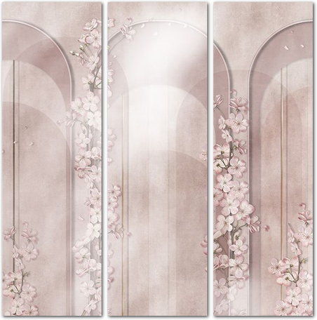 Нежные розовые арки с цветами