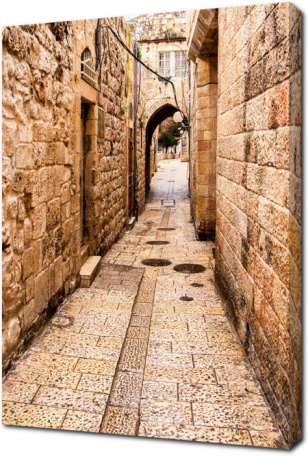 Древняя аллея в еврейском квартале. Иерусалим