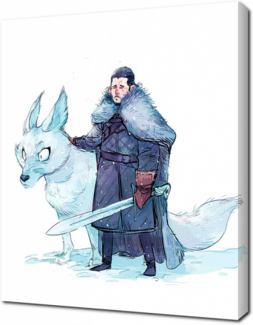 Джон Сноу и его Белый волк