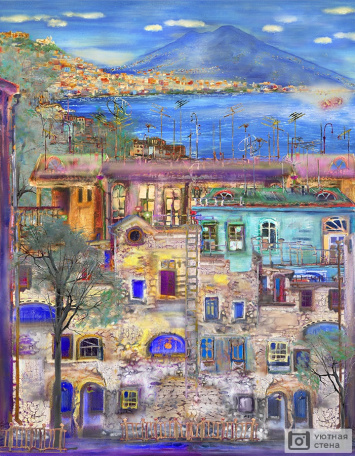 Старый Неаполь с видом на Везувий