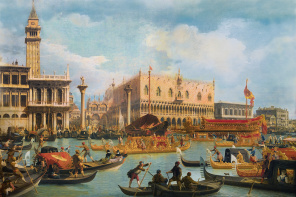 Золотые лодки в Венеции