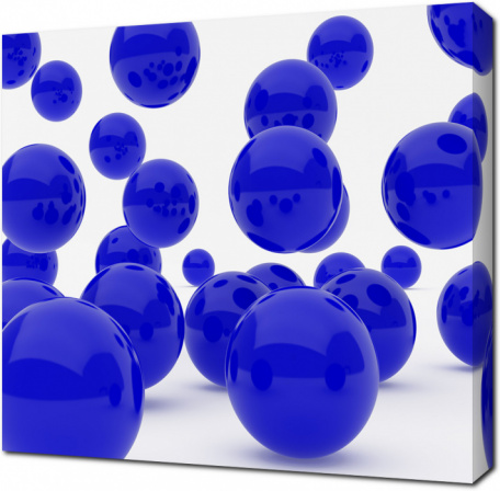 Синие шары 3D