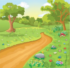 Нарисованный детский пейзаж