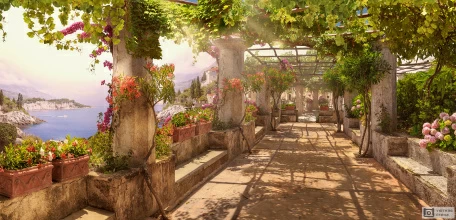 Аллея вдоль моря