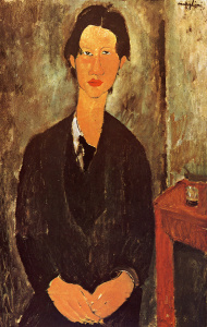 Амедео Модильяни - Портрет Хаима Сутина, сидящего у стола