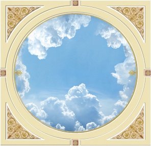 Небо в круглом декоре