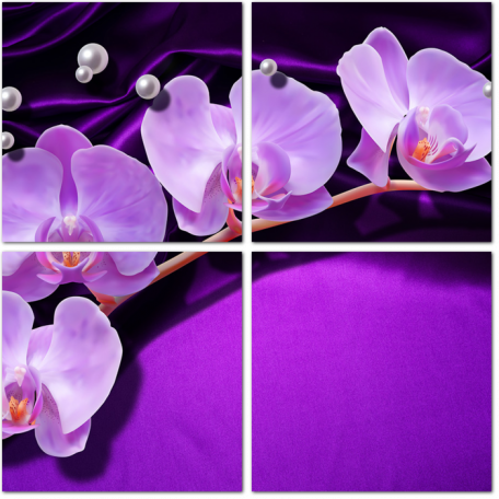 3D Орхидеями и жемчужины