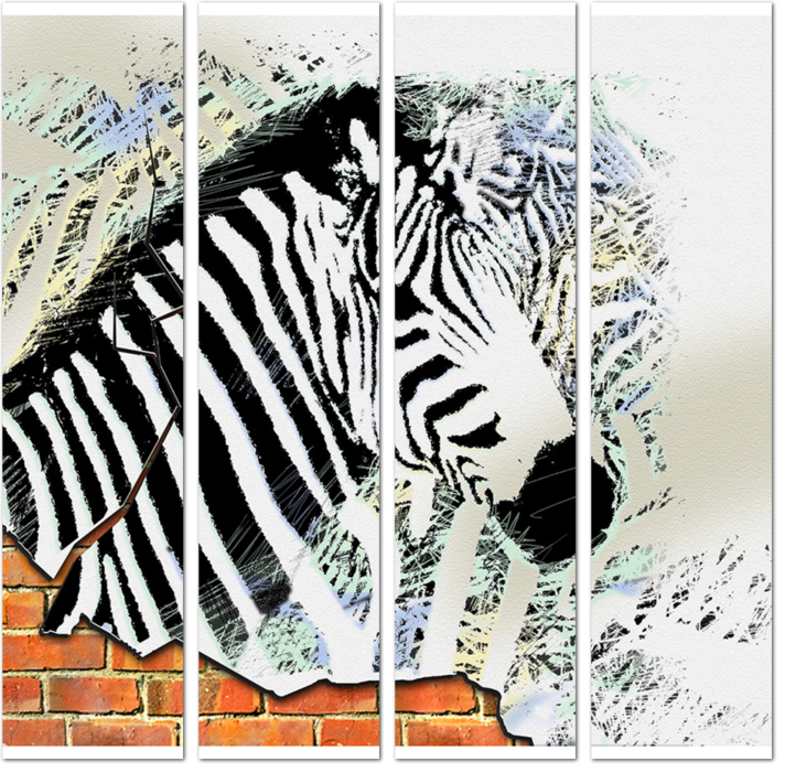 Граффити с зеброй