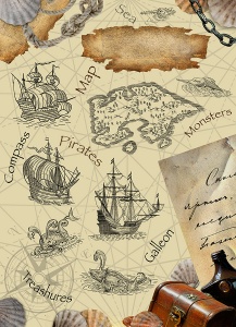 Пиратская карта сокровищ