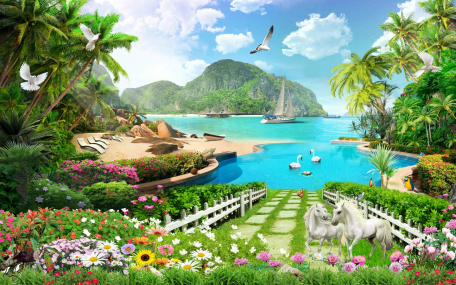 Райский пейзаж острова Хайнань