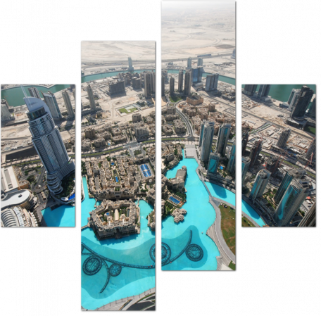 Вид сверху на Дубай